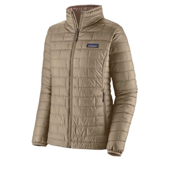 Patagonia Women’s Small Nano Puff Insulated Jacket Seabird Grey Tan Puffy NWT - Picture 7 of 11